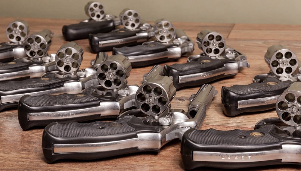 hand ejector on a smith and wesson revolver
