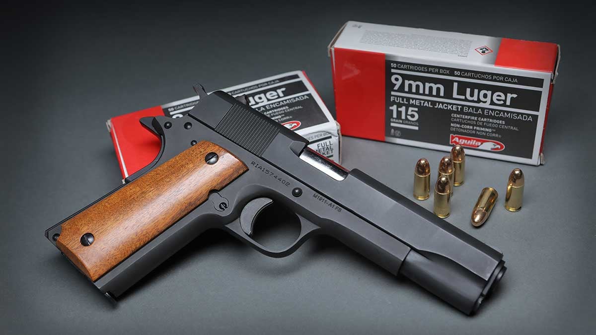 RIA 1911 GI Standard with 9mm ammo