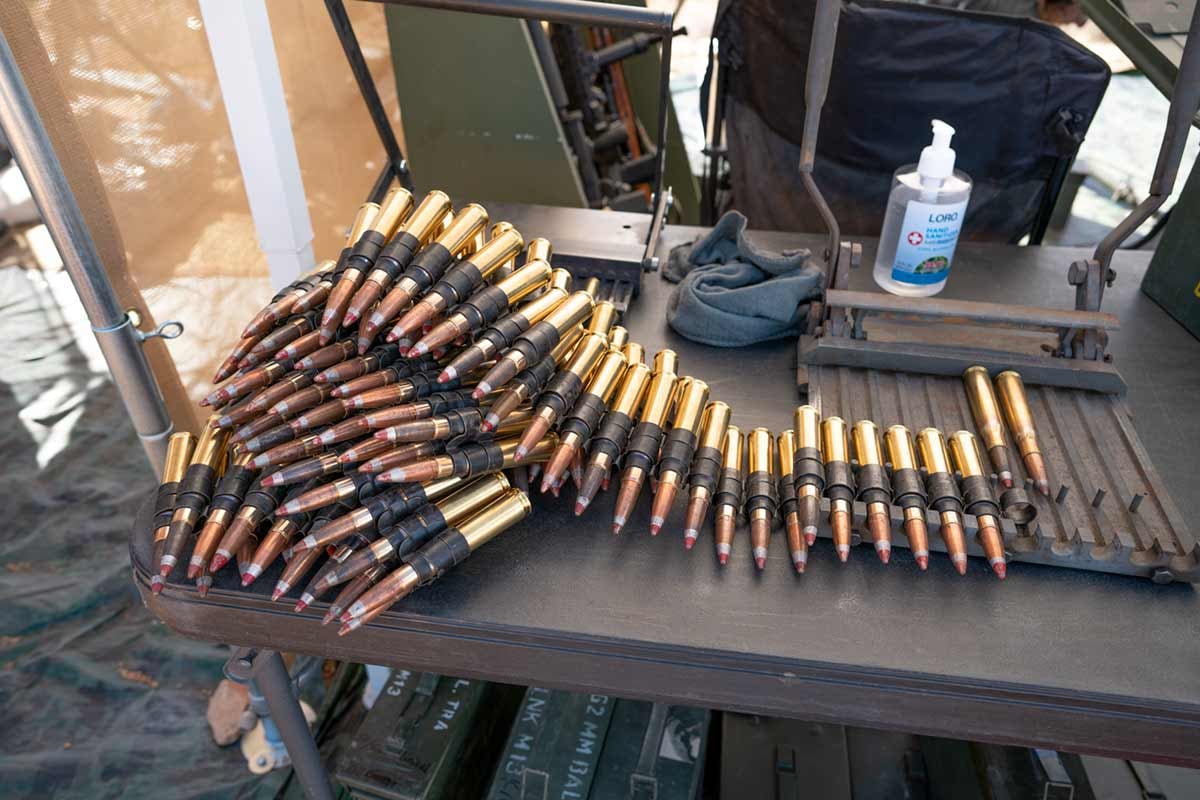 .50 cal ammo and hand sanitizer