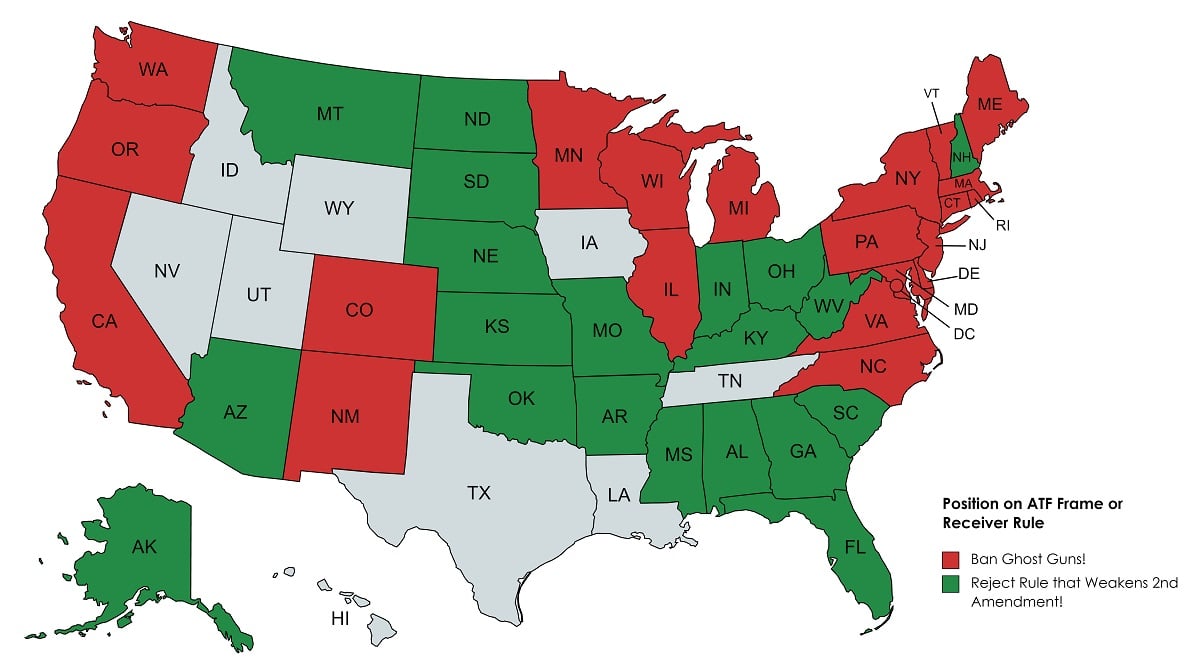 States with attorneys general that made comments on the ATF frame rule