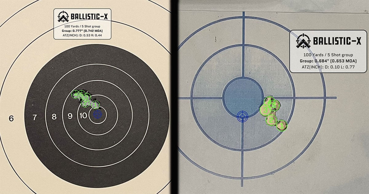 A target shot with a Surgeon Scalpel .300 Winchester Magnum rifle 