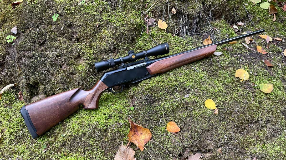 Browning BAR rifle in the woods