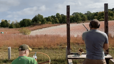 Shooting the 870 Wingmaster at the range