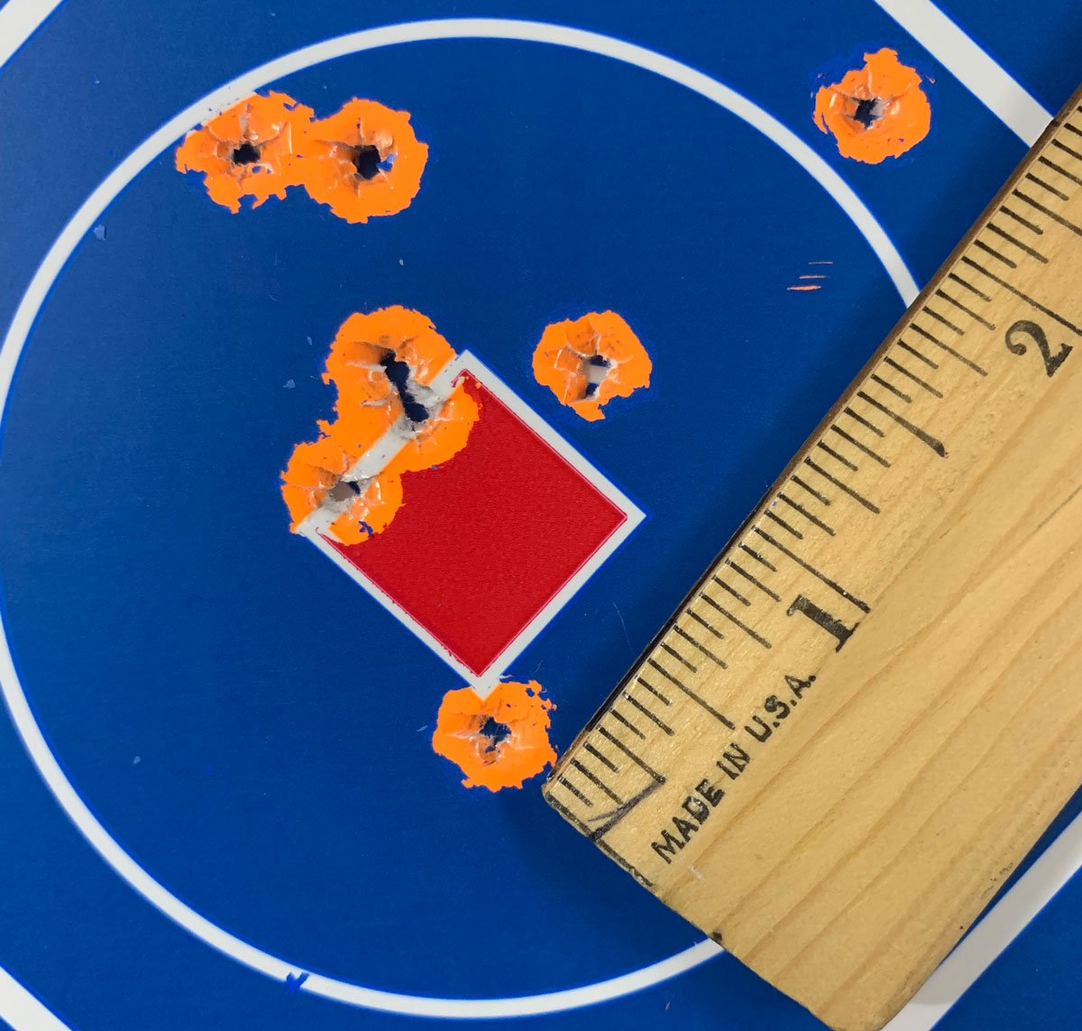 Target with bullet holes