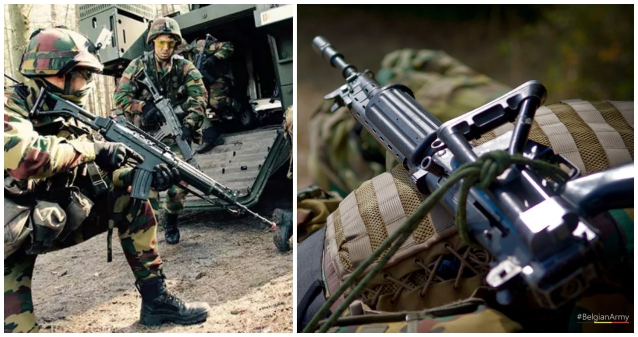 Belgian Army troops with FN FNC carbines