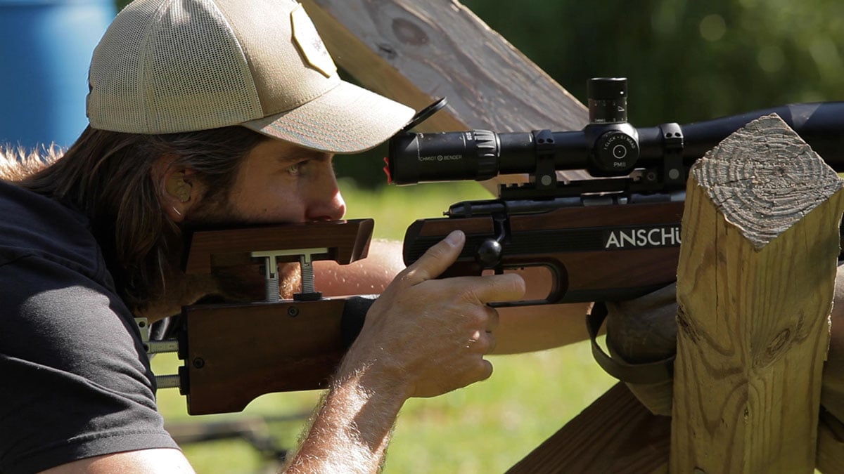 A shooter prepares to fire on the range.