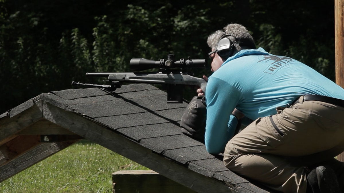 A precision shooter on the range