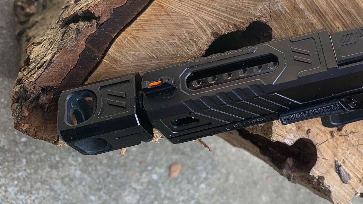 Pistol with compensator