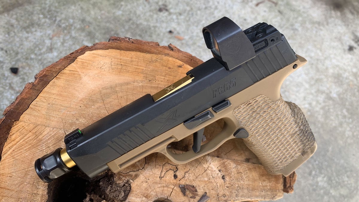 Pistol with compensator