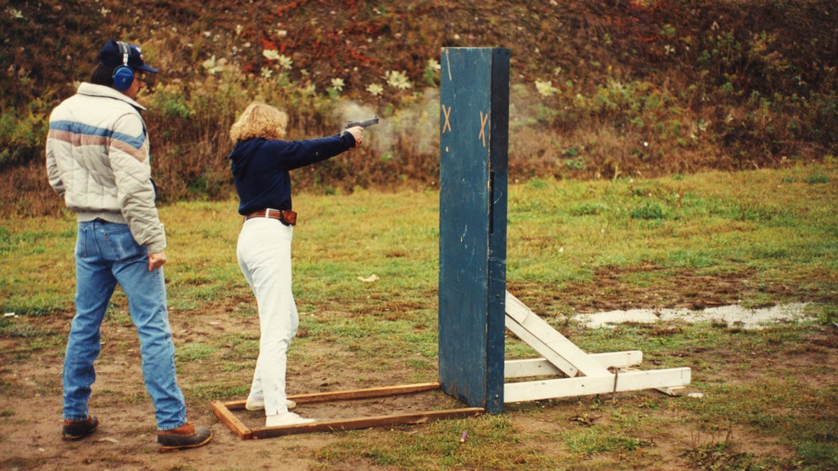 Julie Golod Shooting at the Range