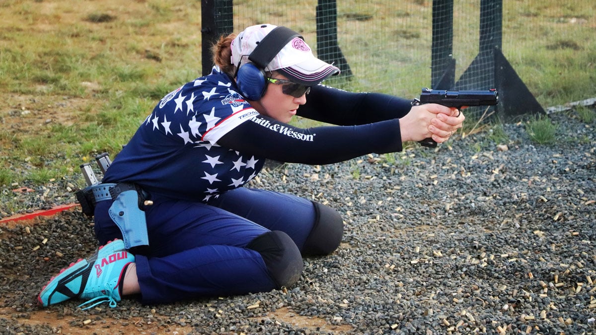 Julie Golod Shooting at the Range