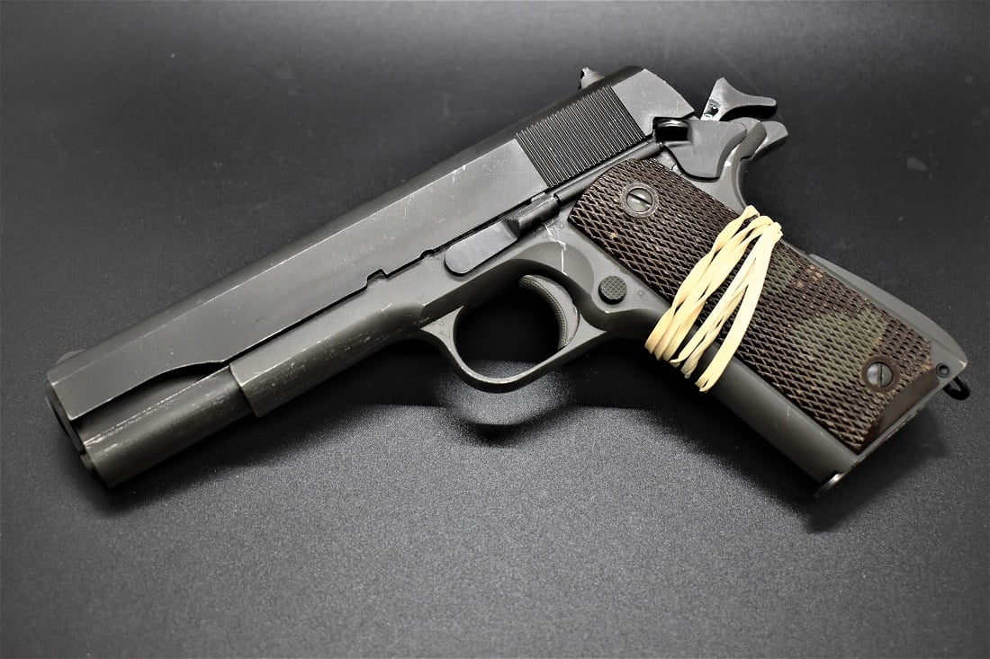 M1911 with rubber banded grip