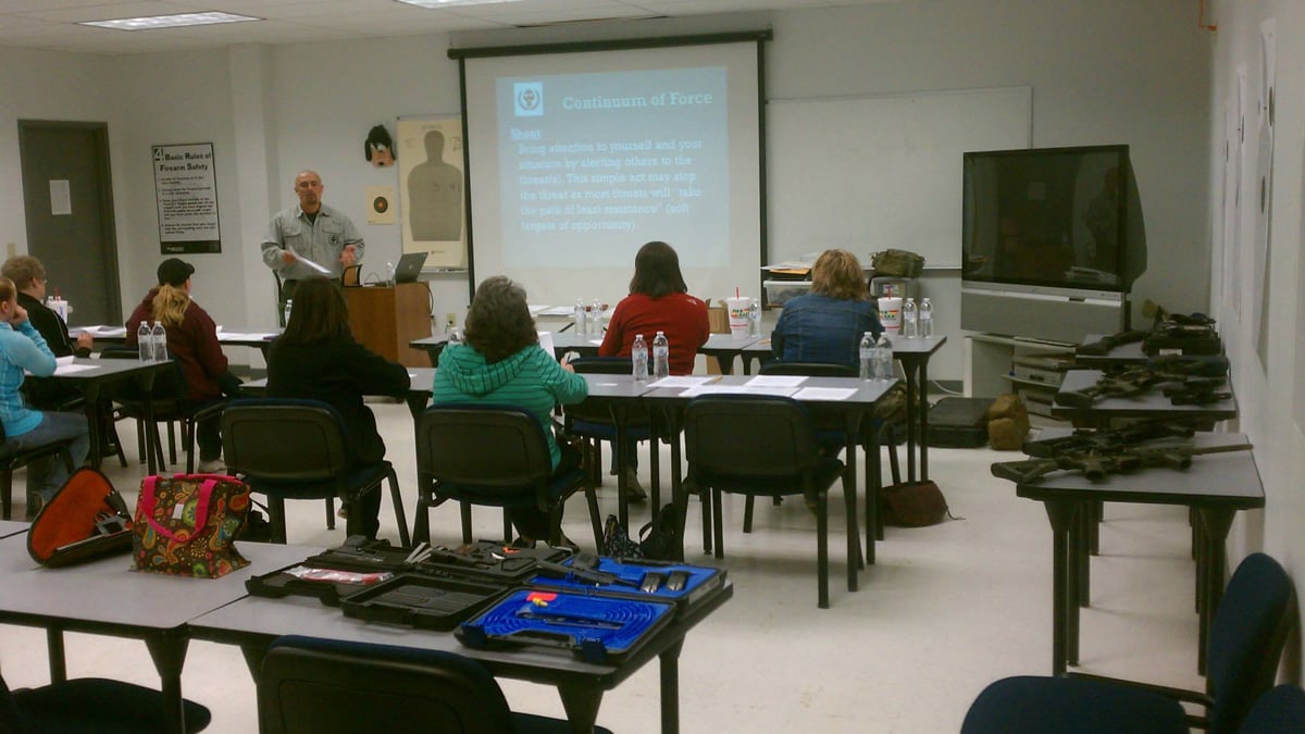 Classroom instruction for concealed carry permit