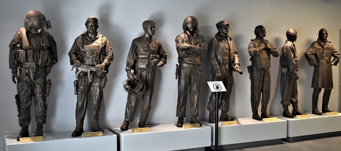 Statues at the U.S. Army Aviation Museum