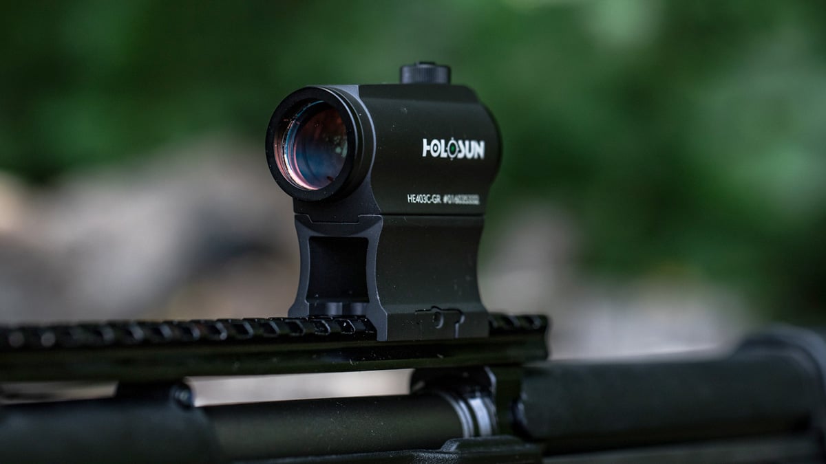 Holosun HE403C-GR optic on KelTec KSG shotgun