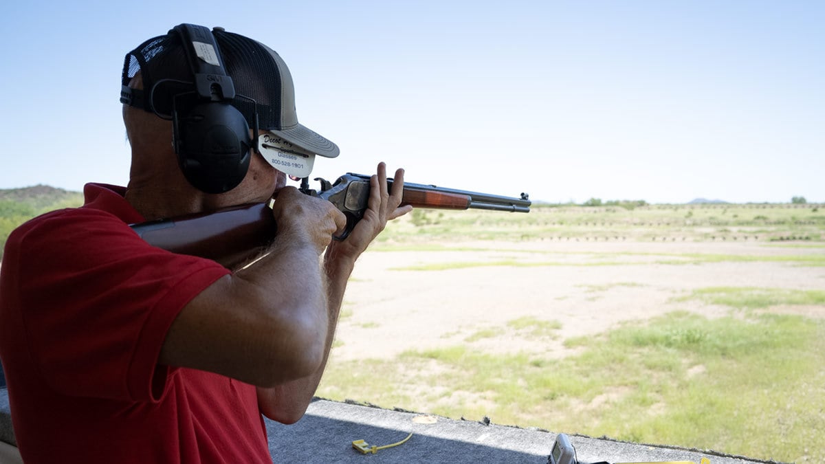 shooting Lever Action Rifle Silhouette