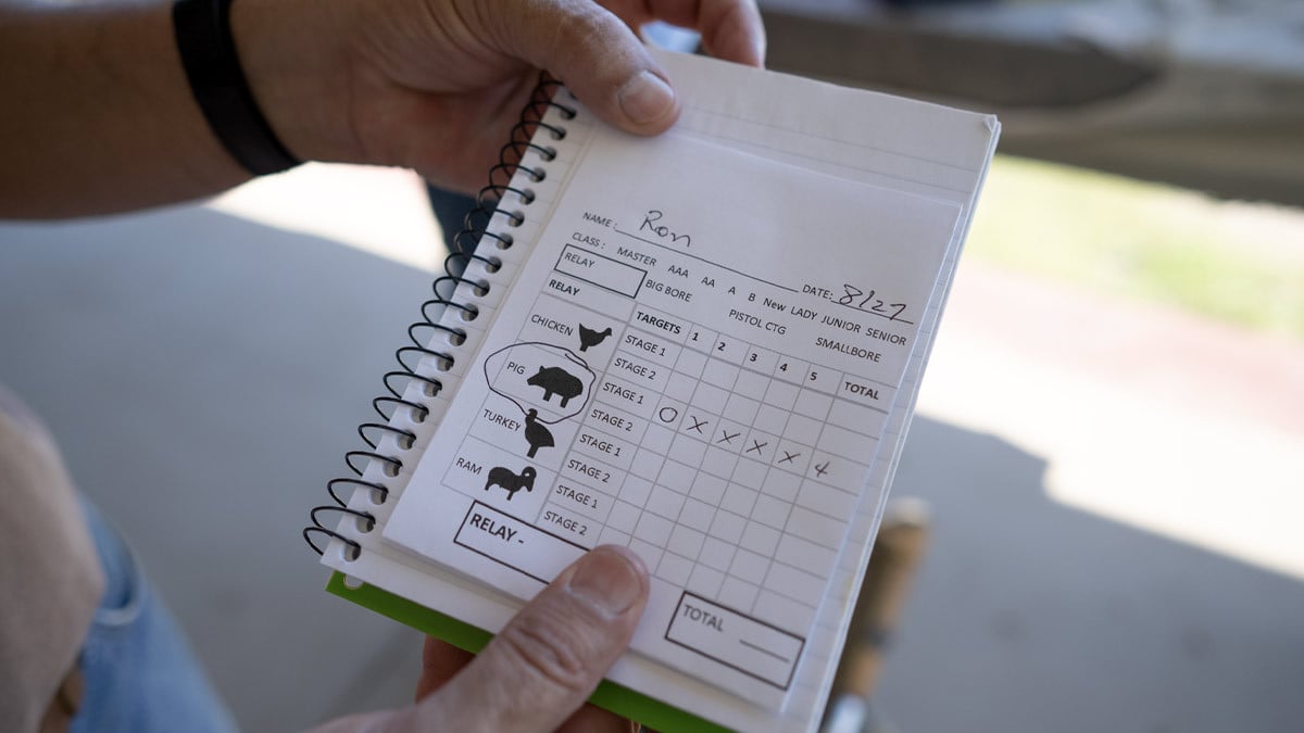 Score card for Lever Action Rifle Silhouette