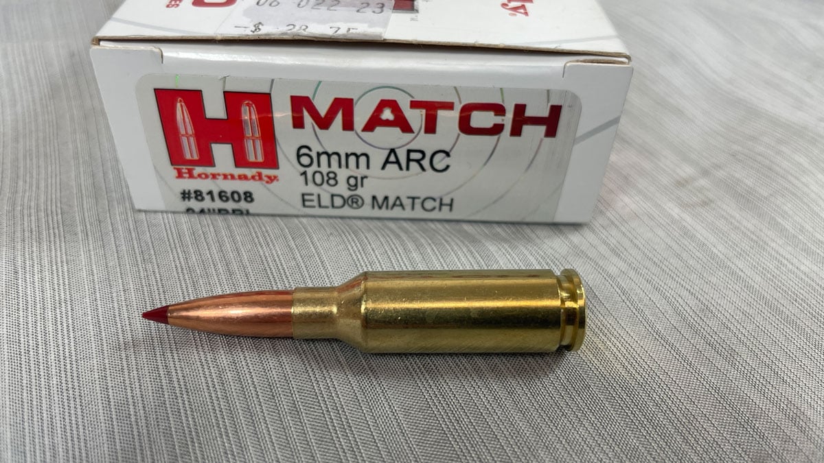 Hornady Match 6mm ARC ammunition