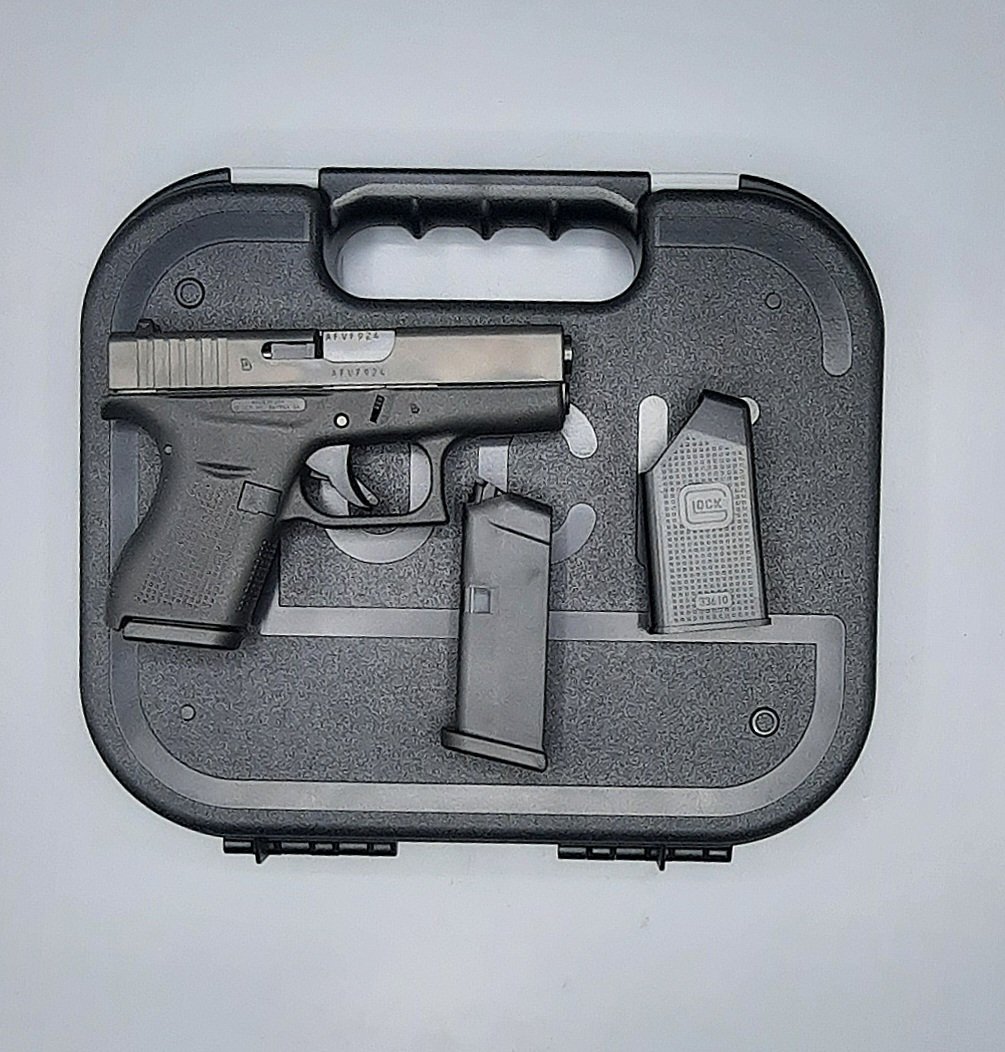 GLOCK G42 compact semi-auto pistol angled view
