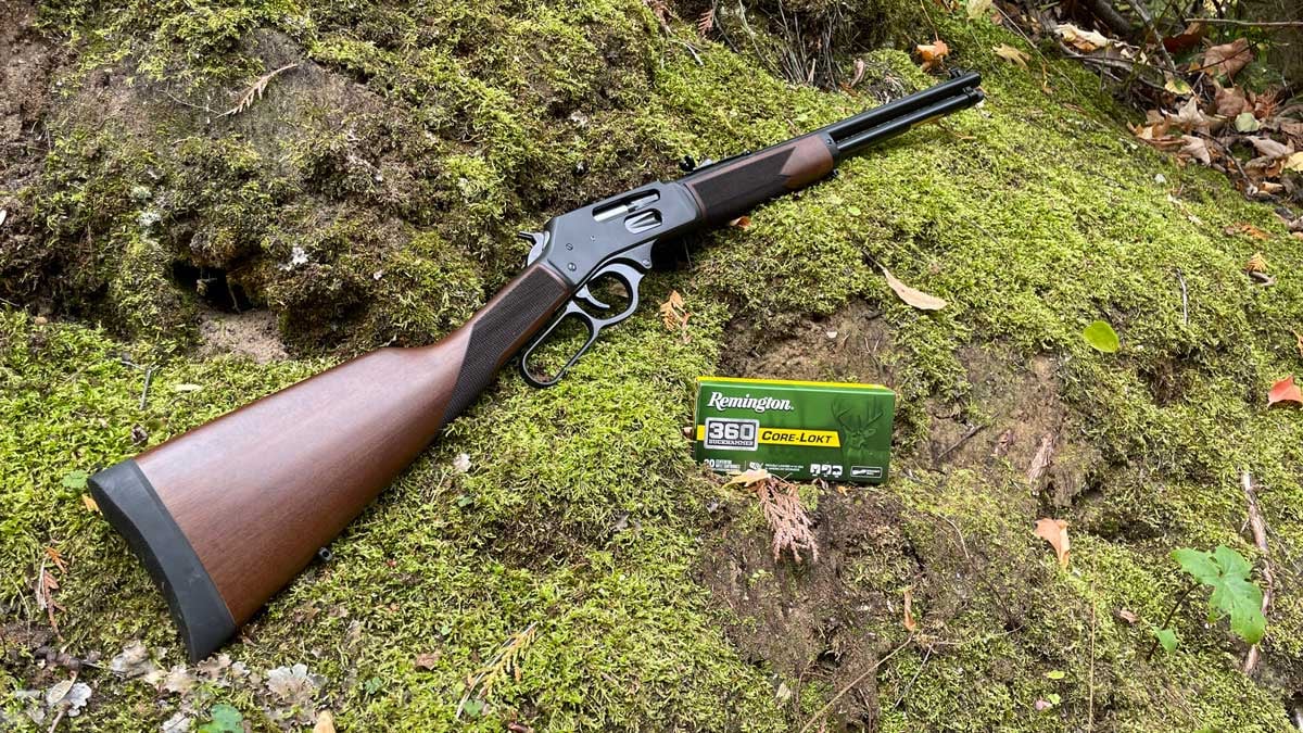 Henry 360 Buckhammer Steel Side Gate lever action rifle