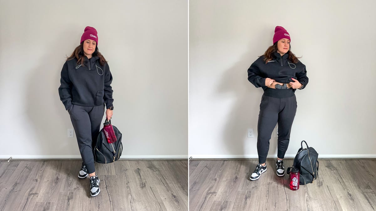 woman with concealed IWB handgun