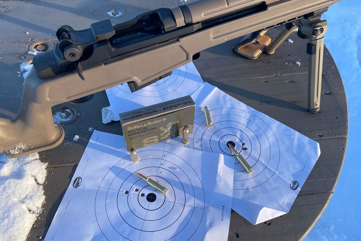 Springfield M1A Loaded with 6.5 Creedmoor ammo and targets