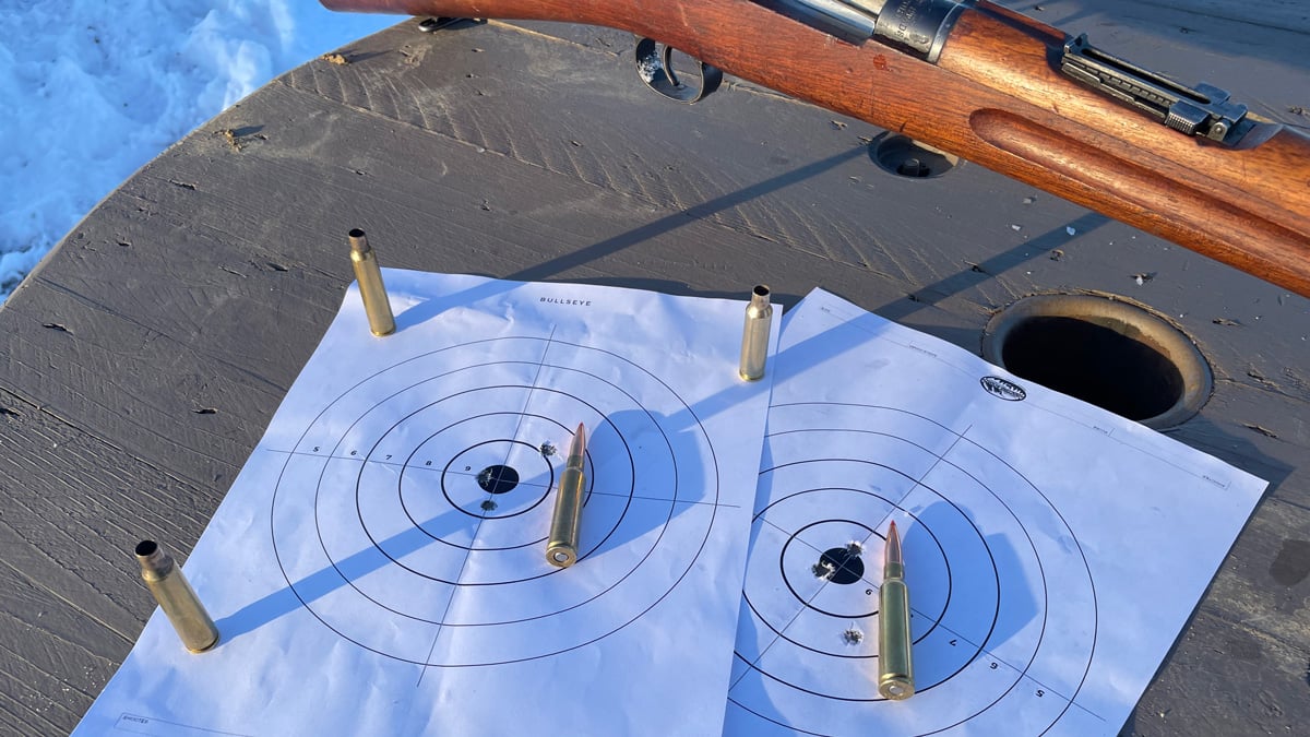 M96 Mauser with 6.5 Swedish ammo and targets