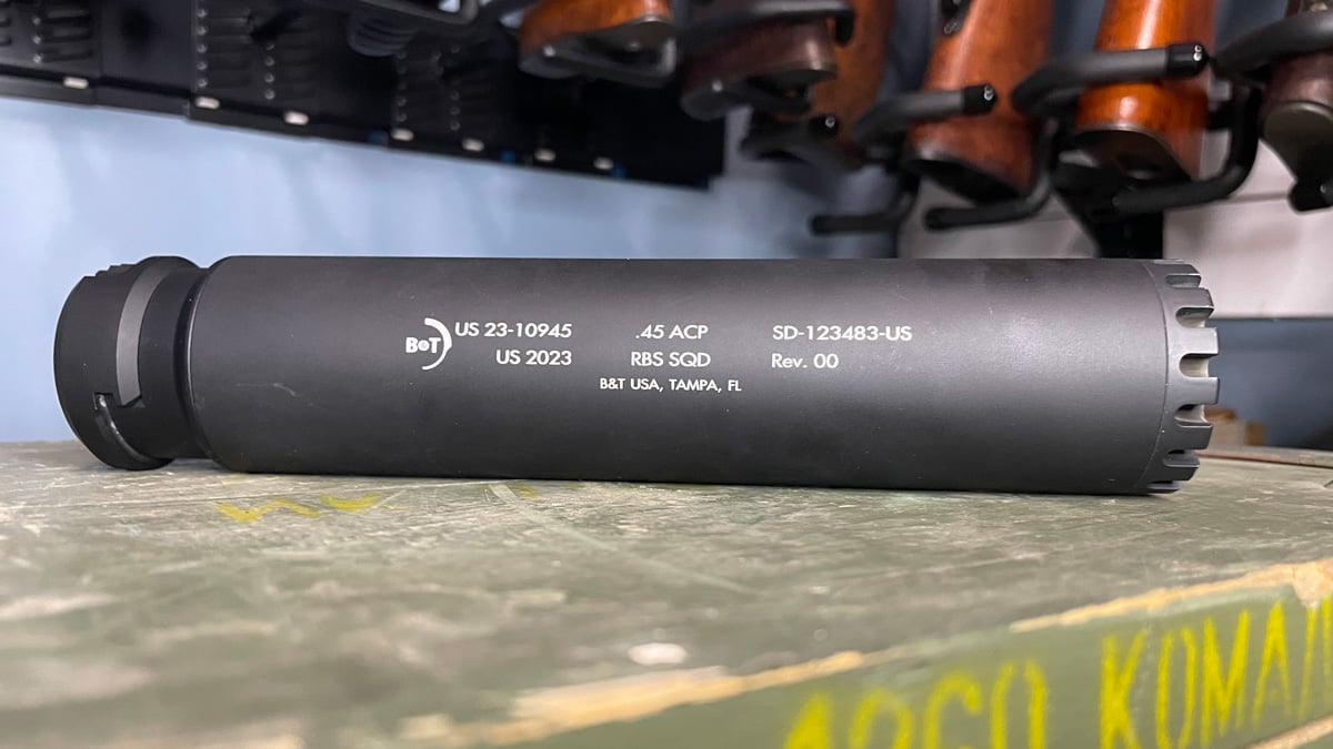 B&T .45 ACP RBS SQD Suppressor
