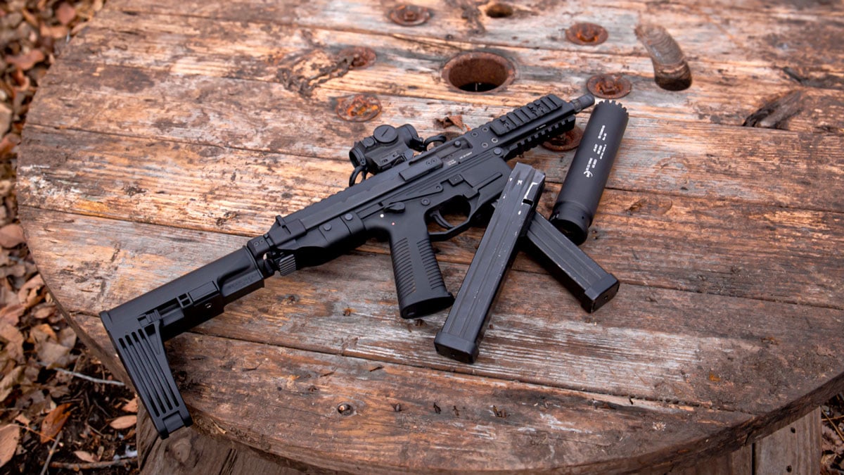 B&T GHM45 .45 ACP sub gun with Holosun 403