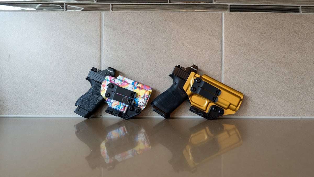 Handguns in Kydex holsters