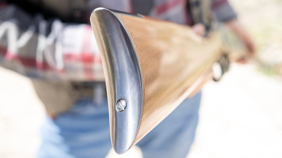 buttplate on Cimarron 1873 Winchester by Uberti