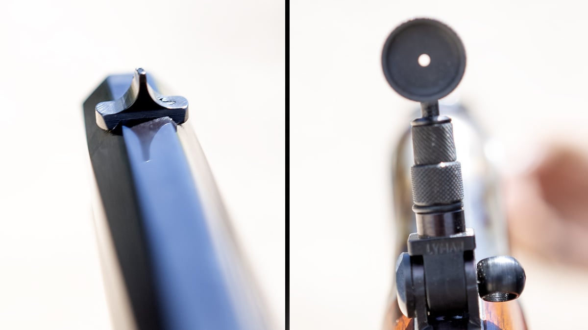 sights on Cimarron 1873 Winchester by Uberti