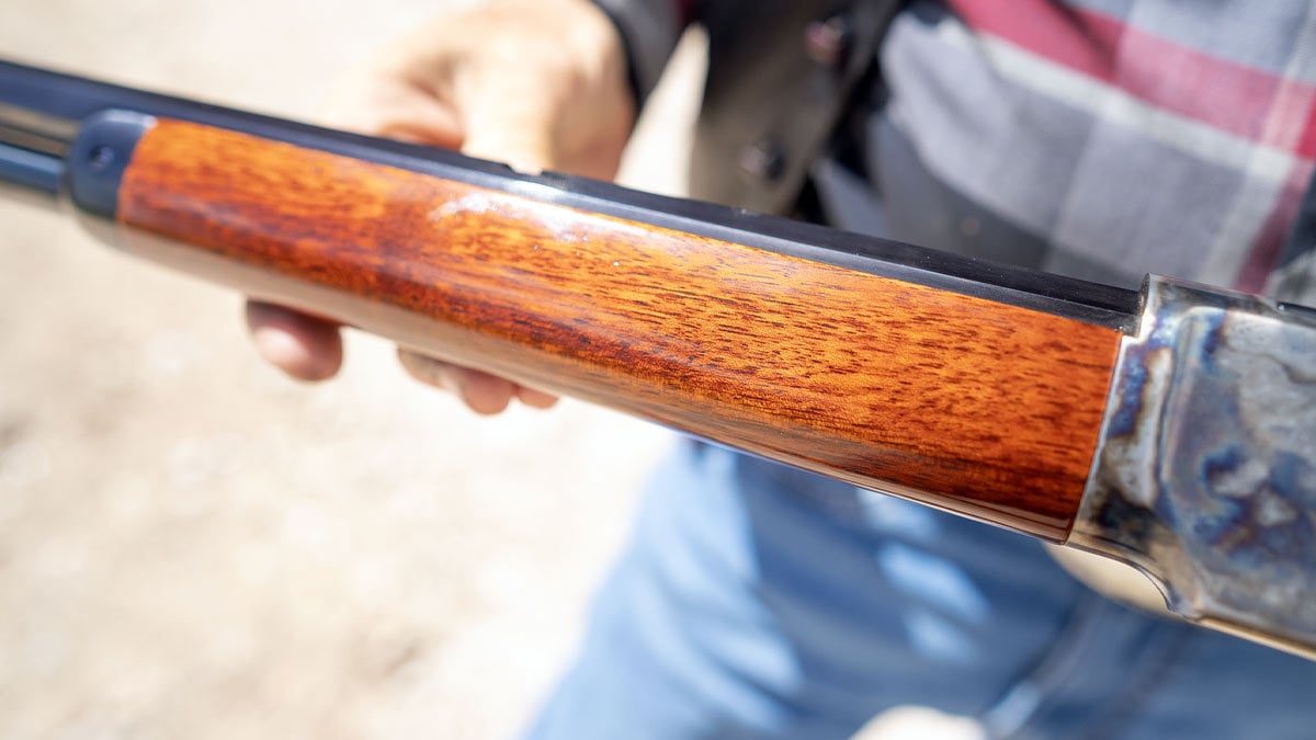 forend on Cimarron 1873 Winchester by Uberti