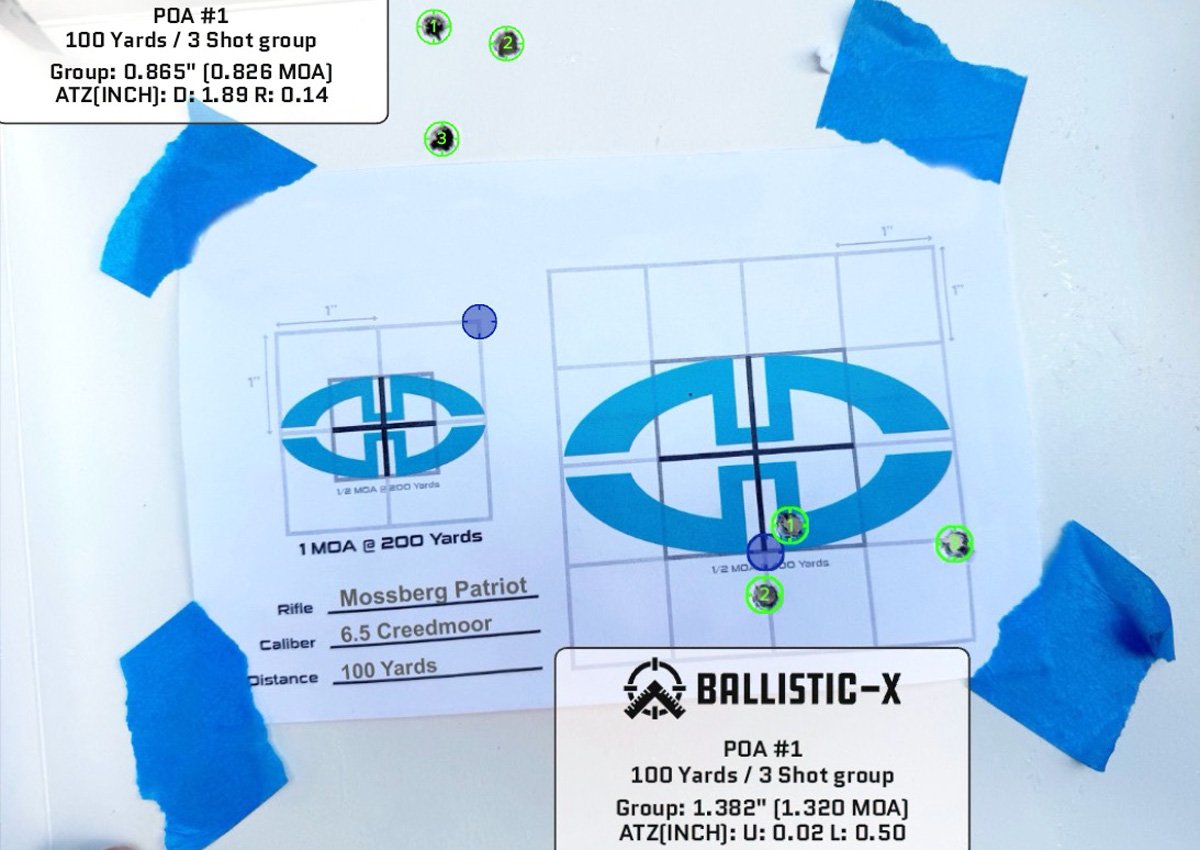 target with ballistics info 
