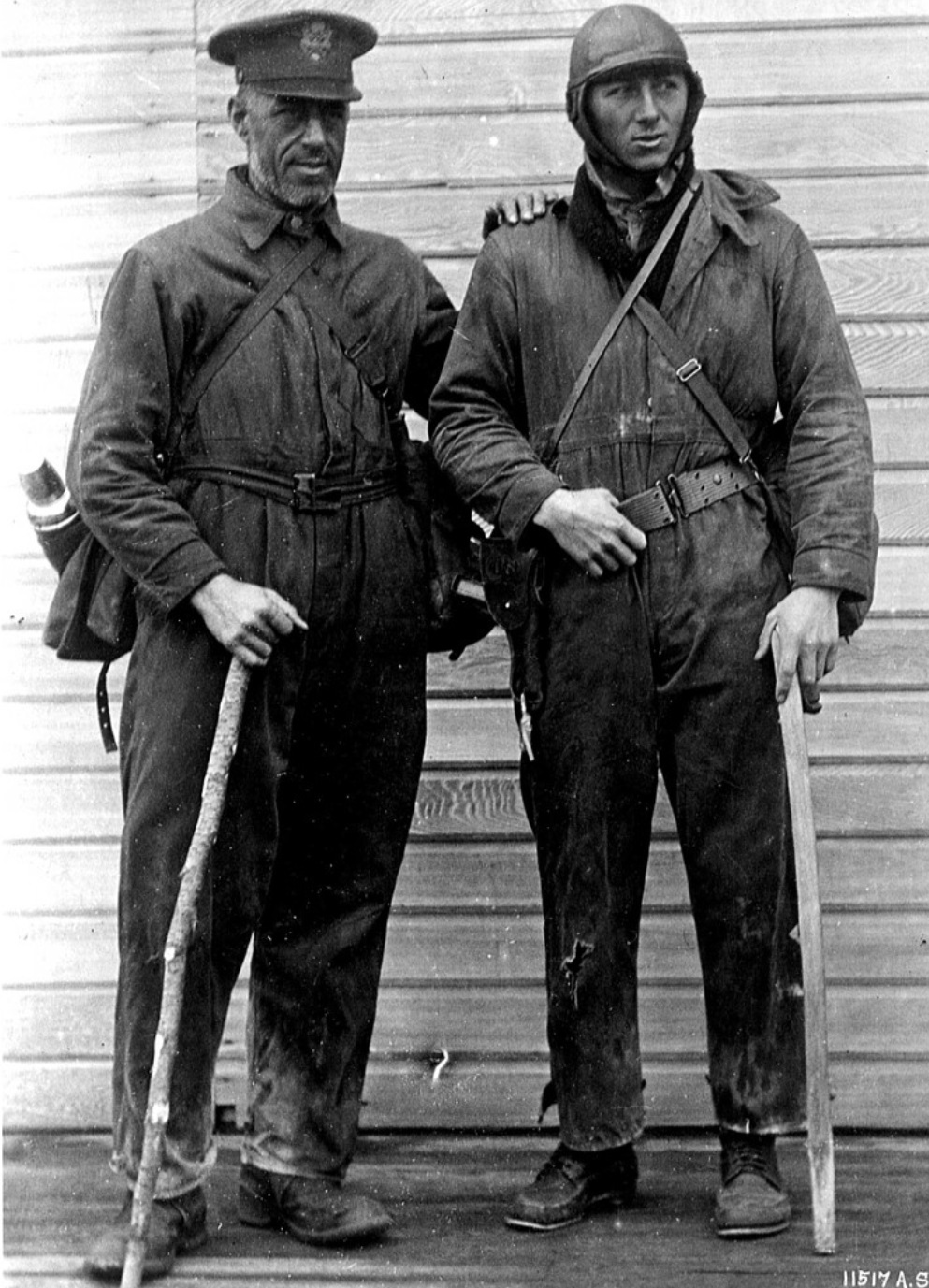 Army pilot Maj. Frederick Martin and his mechanic, Sgt. Alva Harvey