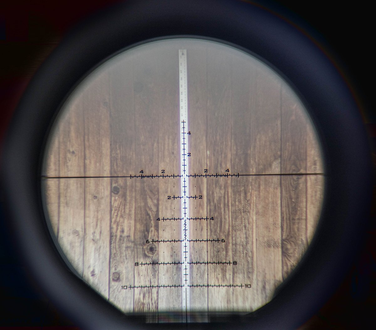 view of reticle in riflescope