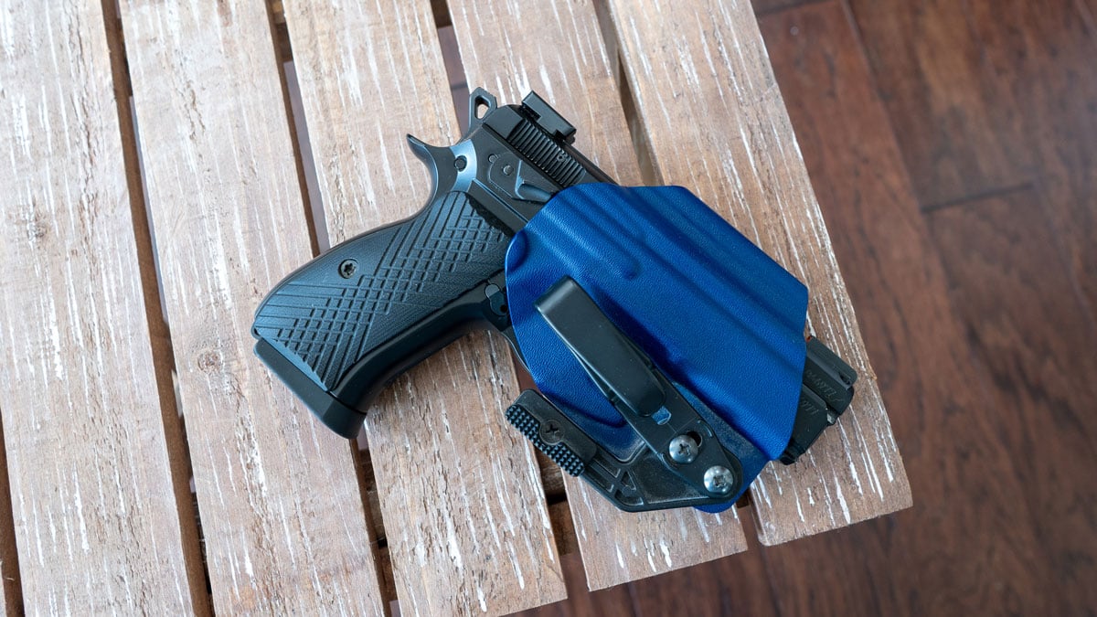 handgun in Kydex holster