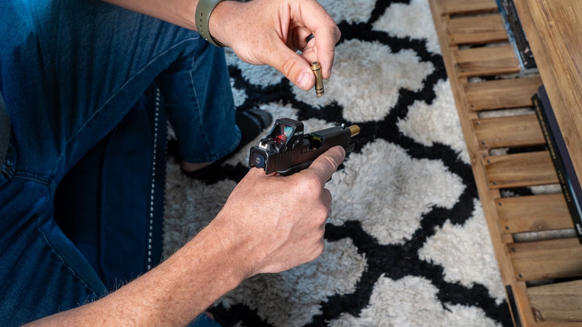loading laser round in handgun