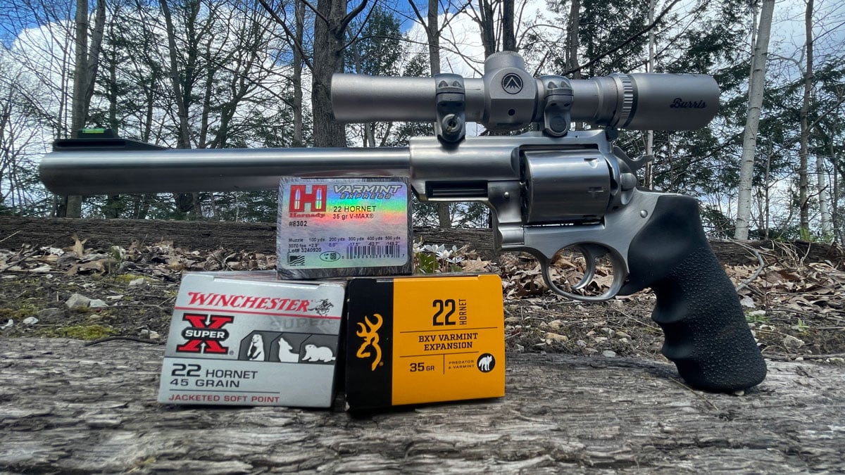 Ruger Super Redhawk in .22 Hornet with Burris scope