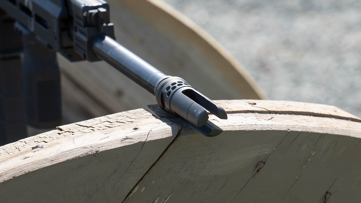 muzzle brake on APC308