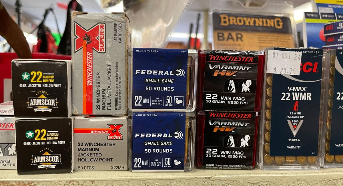 .22 WMR ammo
