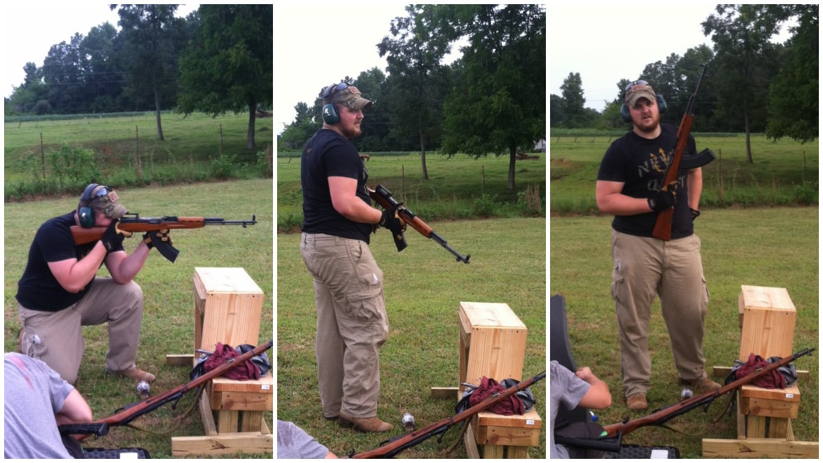 young Alex shooting Norinco SKS