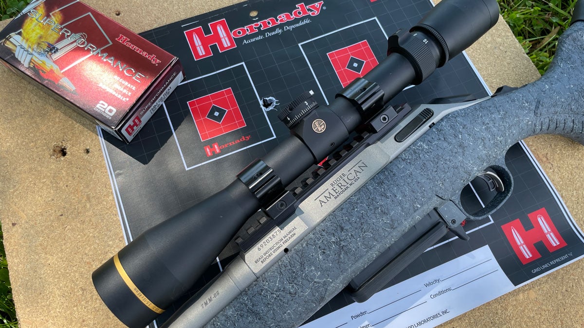Ruger American Gen II Standard with target