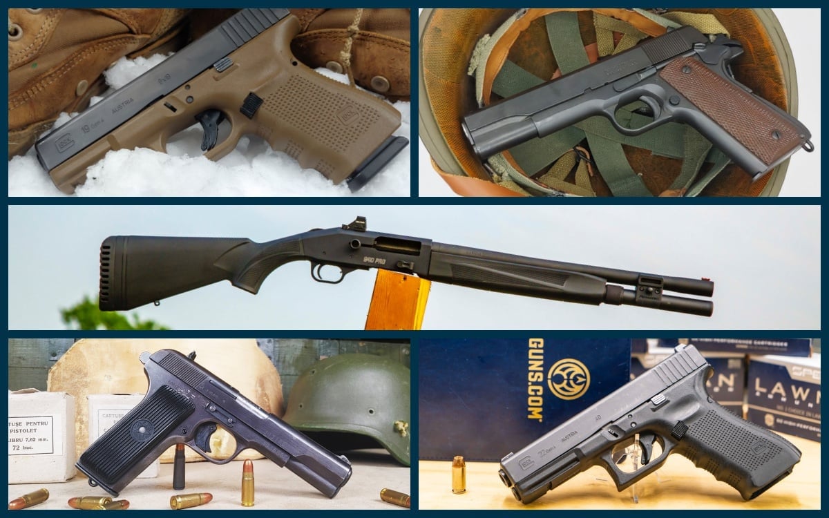 various guns use for testing