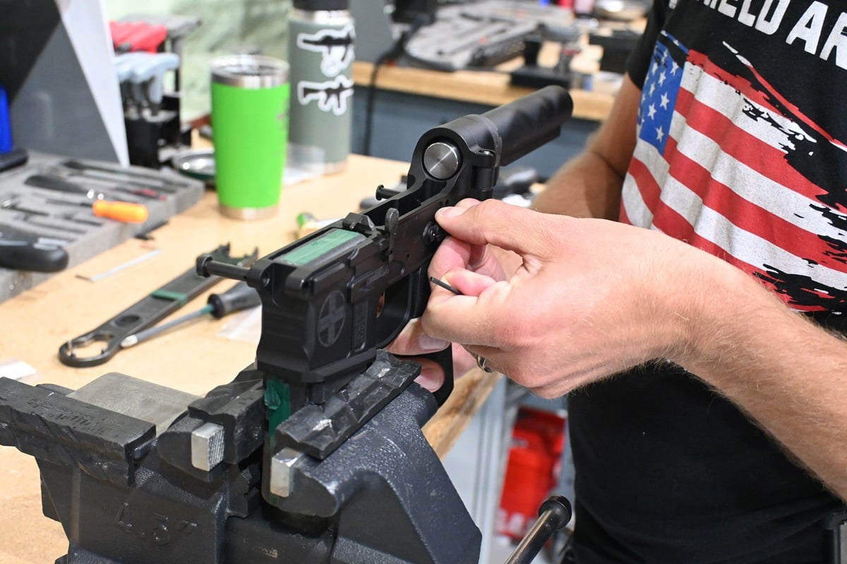 Shield Arms rifle under construction