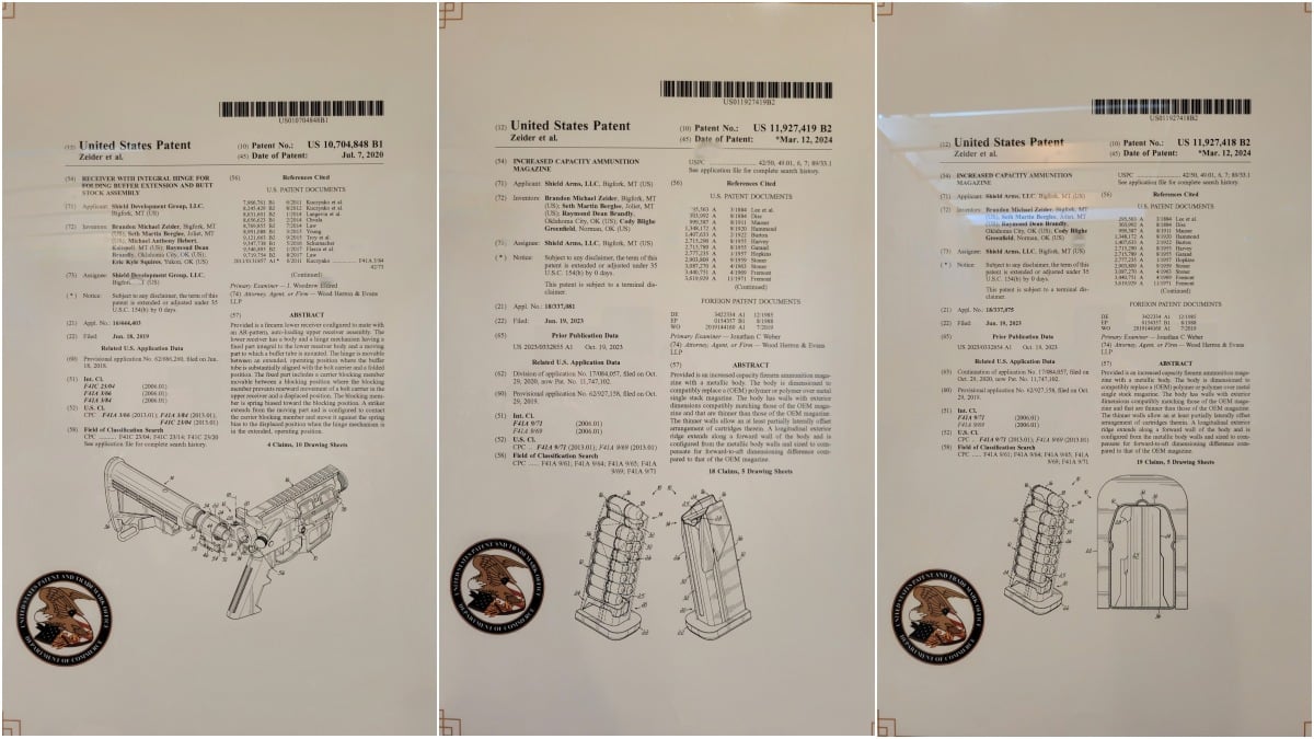 Shield Arms patents