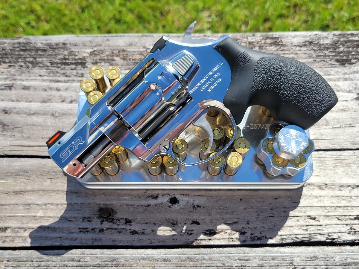 The Diamondback SDR in polished stainless, on the range.