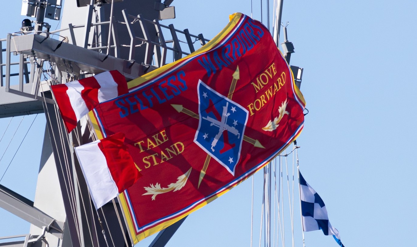 USS Basilone battle flag