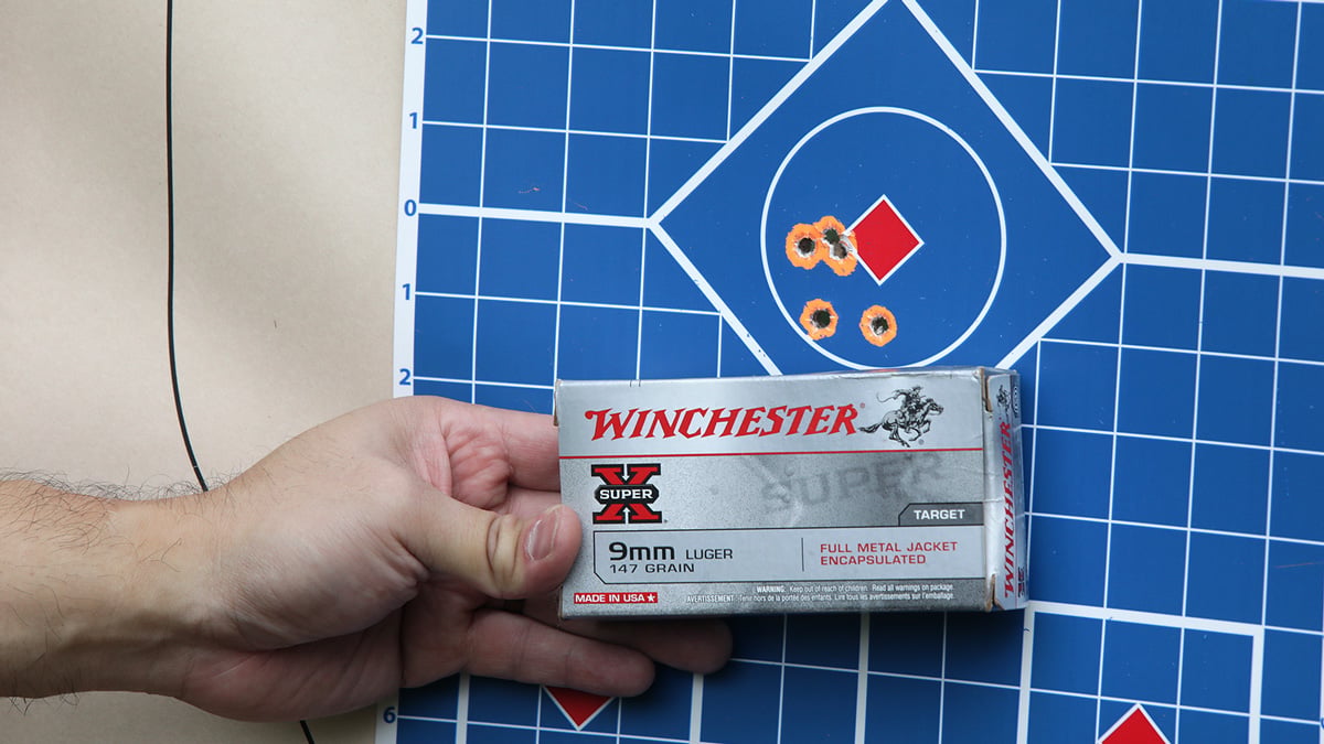 target with 9mm ammo