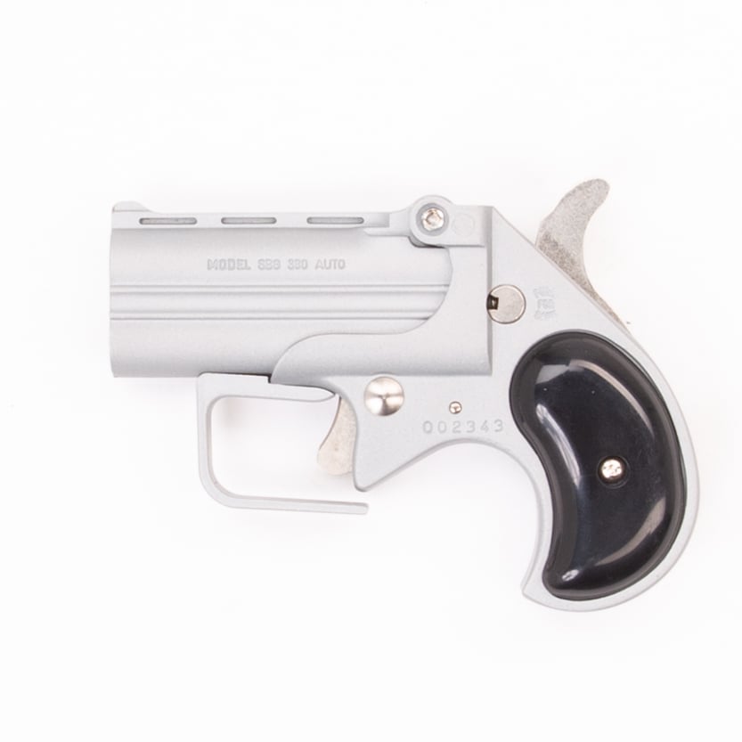 OLD WEST DERRINGER SHORT BORE SATIN/BLACK GRIPS